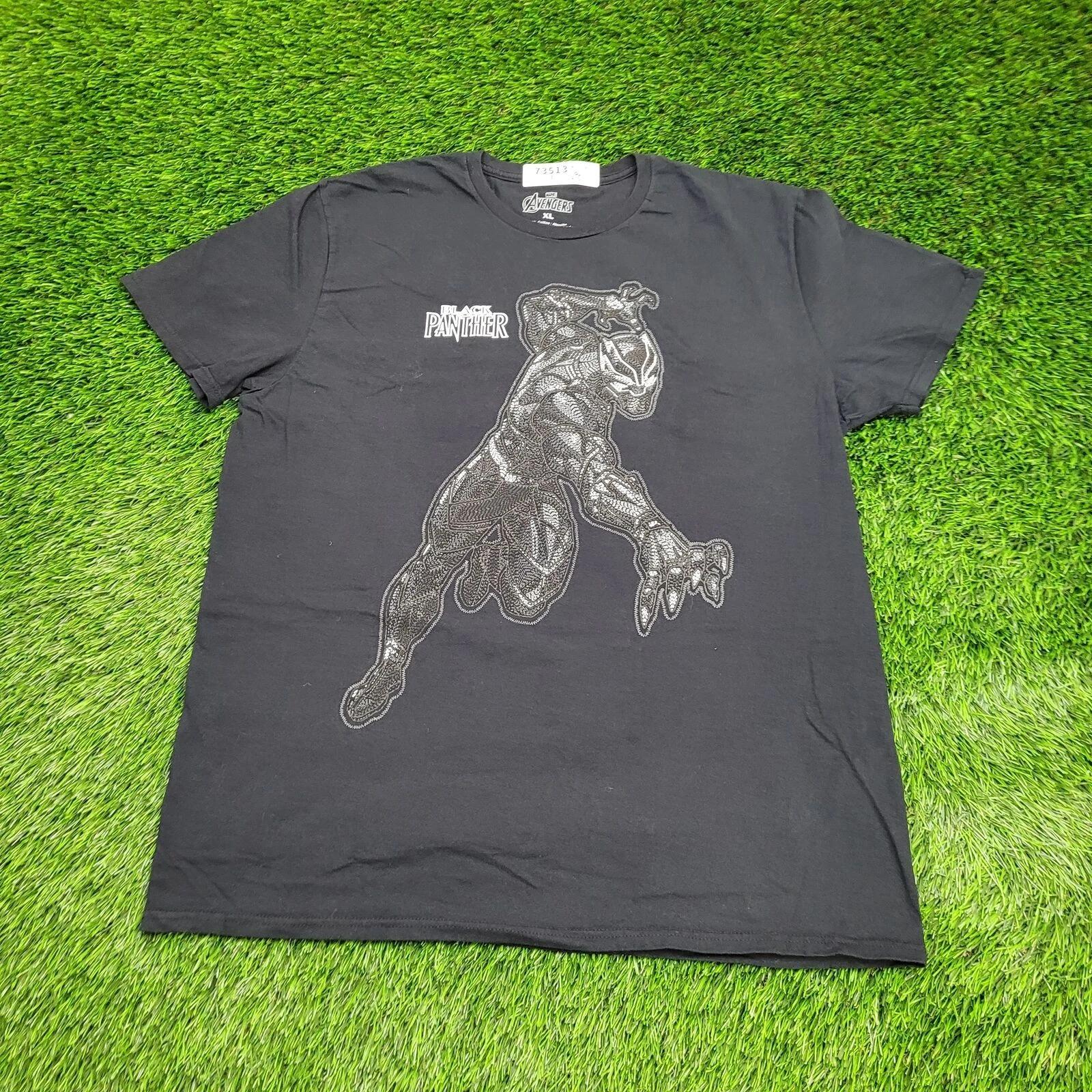 Marvel Black-Panther Avengers Shirt L/XL 22x28 Black XL