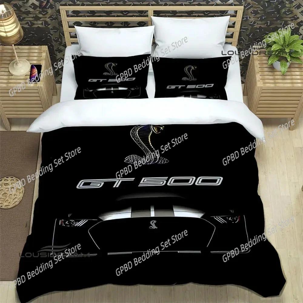 Mustang Car Logo Comfortable Duvet Quilt Cover Pillowcase Bedding Set Children Bedroom Decoration Home Textile