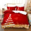 Christmas Duvet Cover Set King Queen Full Size Winter Theme Snowman Pattern Polyester Comforter Cover For Boys Festival Gift