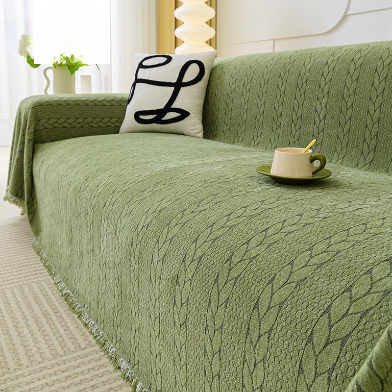 Herringbone Chenille Sofa Towel Cover Cloth Soft Four Seasons Universal All-Inclusive Full Set Sofa Cover Non-Slip