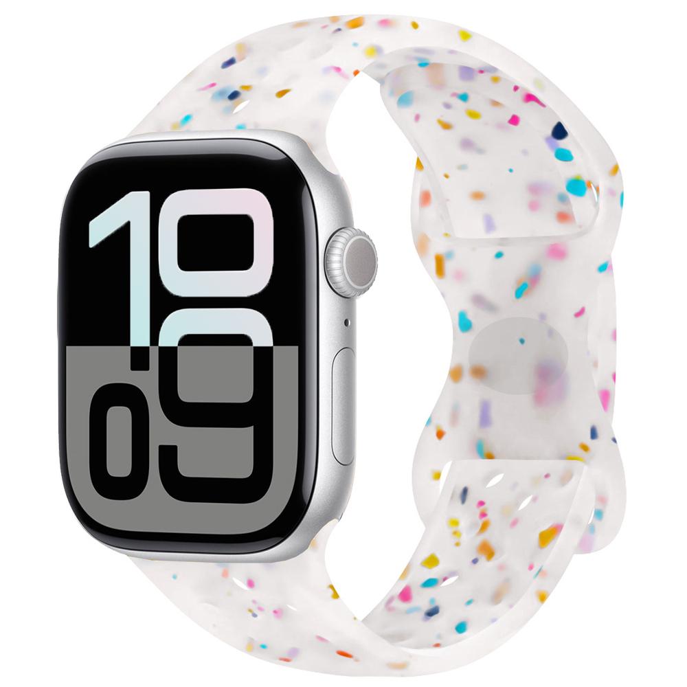 Silicone Strap For Apple Watch 11 10 9 8 7 46mm 45mm 42mm 41mm Ultra 3/2 49mm Breathable Bracelet Wristband iWatch 6 5 4 SE 44mm