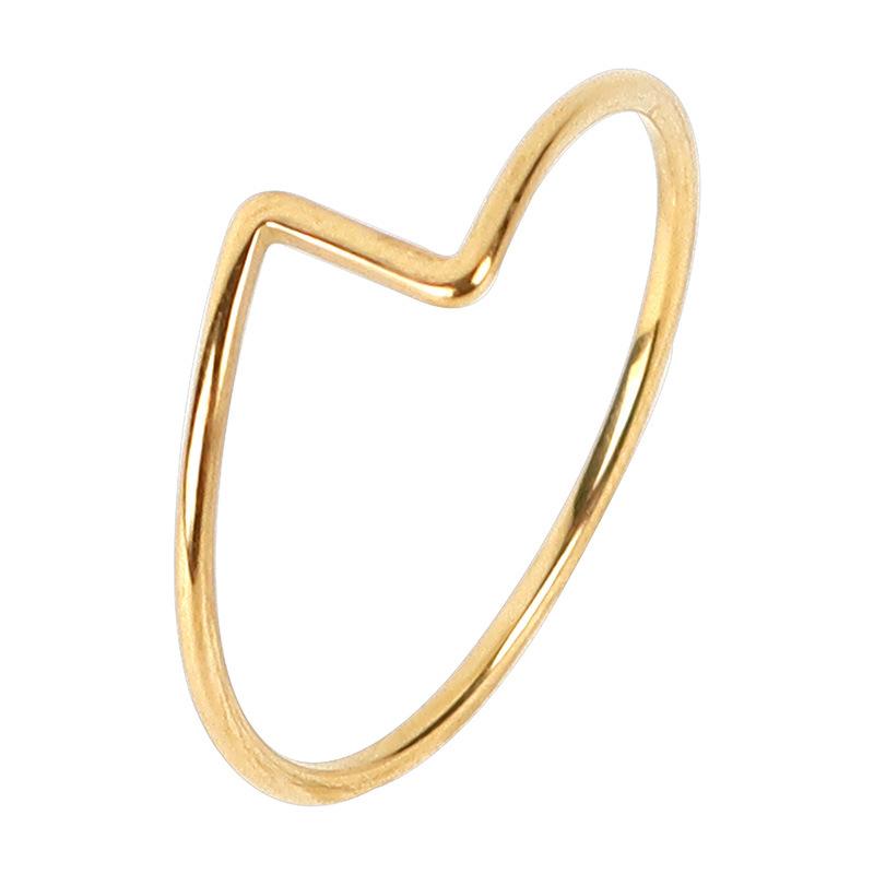 Prosty ultracienki gładki pierścionek z błyskawicą, wysokiej klasy pierścionek platerowany próżniowo, damskie akcesoria ze stali tytanowej