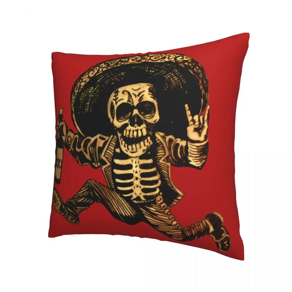 Day Of Dead Posada Pillowcase Printing Cushion Cover Decorations Mexican Folk Art Sugar Skull Throw Pillow Case Cover Home ''