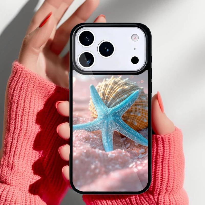 Beach Starfish Phone Case for iPhone 17 16 15 14 13 Pro Max Back Cover for 12 11 Pro Coque