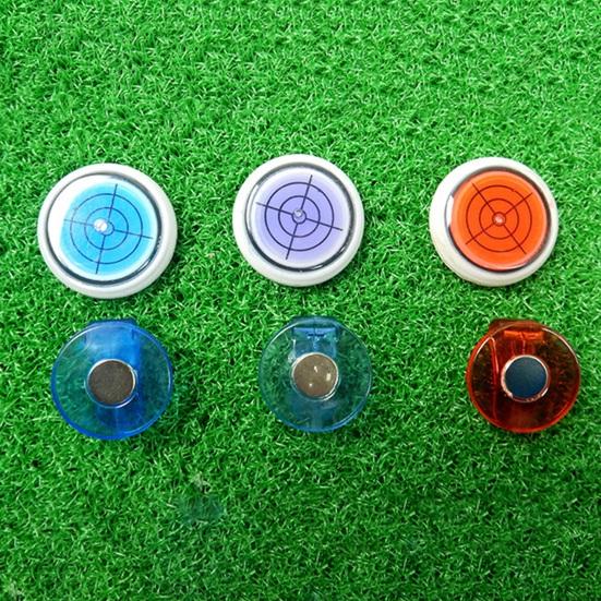 1/5Pcs Golf Ball Marker Hat Clip Round Cap Clip Mark with Level Function Bubble Level Head Golf Marker for Men Women Golfers