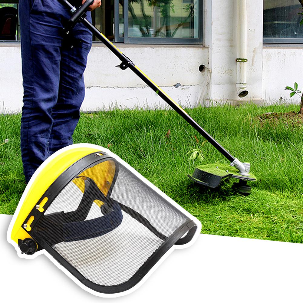Garden Grass Trimmer Safety Helmet Hat with Full Face Mesh Protective Mask for Logging Brush Cutter Forestry Protection