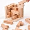 Color Boxed Decompression Assembled Blockss Wooden Three-dimensional Puzzles Kongming Lock Educational Toys Lu Bans Lock
