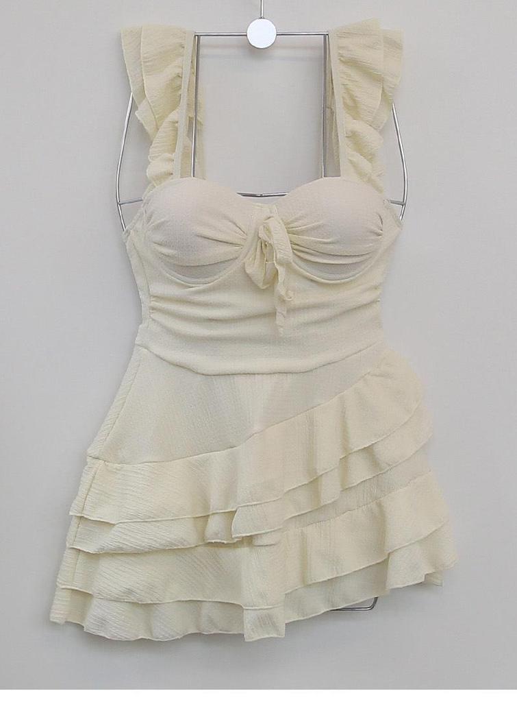 Pure Desire Ruffled Backless One-Piece Swimsuit for Women