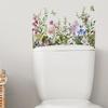 Flower&Butterfly Toilet Tank Sticker Self Adhesive Sticker Bathroom Wall Sticker