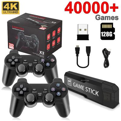 GD10 Videospielkonsole 128G Eingebaute 40000 Retro-Handheld-Spielkonsole Drahtloser Controller TV-Gamestick 4K HD für GBA