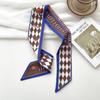 New luxury Brand Model Small Silk Scarf Women Hair Band Bag Handbag Handle Ribbon Scarf Band Neck Scarves Neckerchief