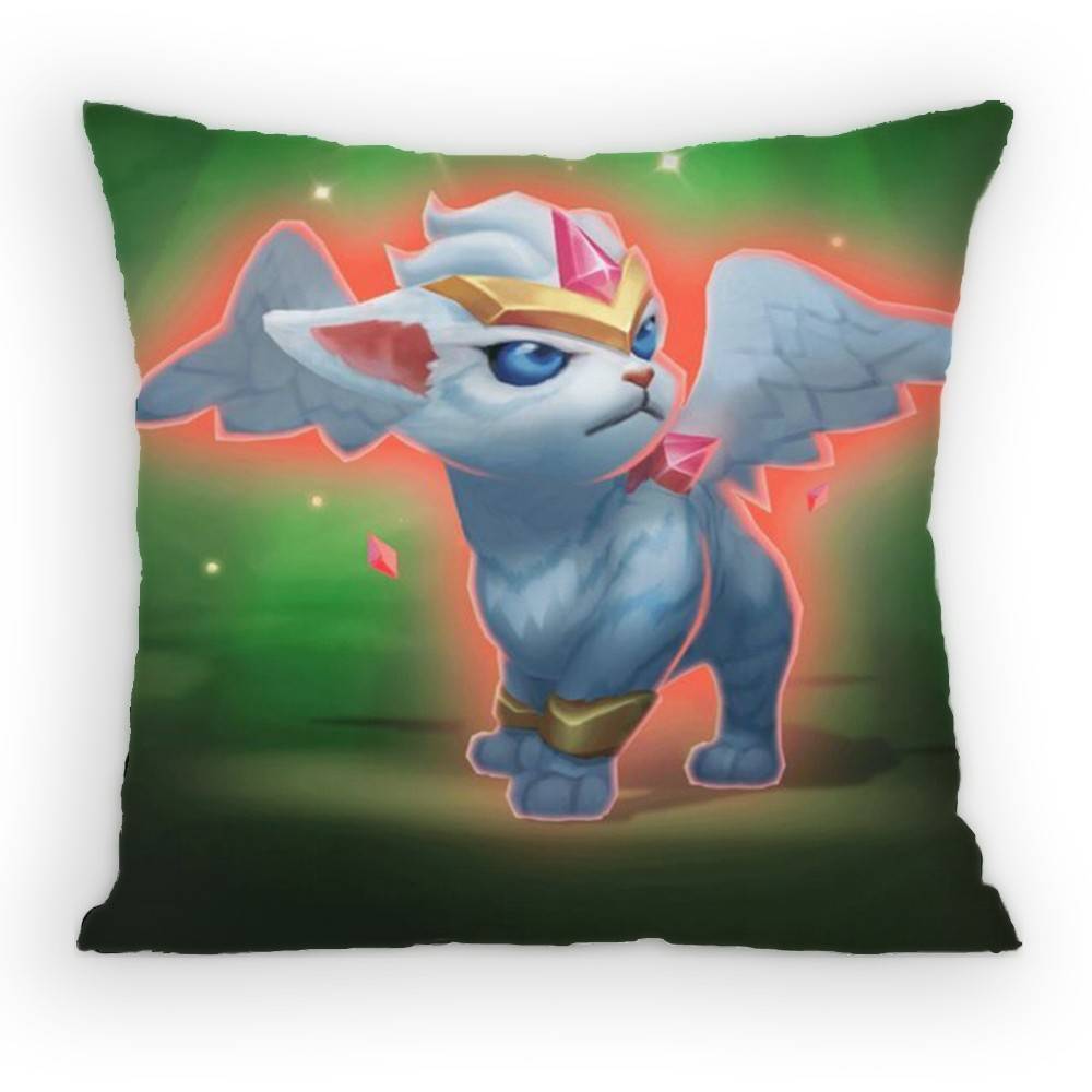 TFT Little Legends Pillow Case Sofa Living Room for Bedroom Car Headboard Backrest Cushion Square Cushion Nap Time