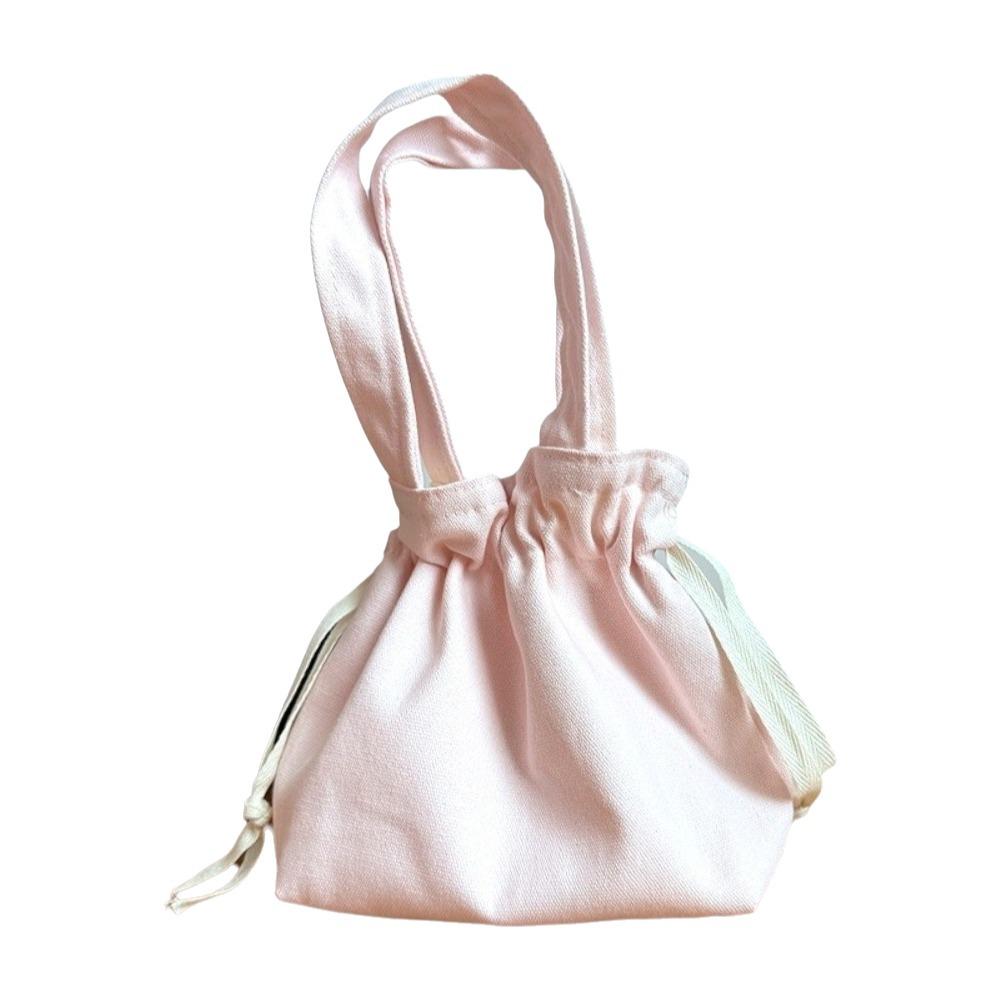 Solid Color Drawstring Storage Bag Large Capacity Portable Toiletry Bag Fashion Cosmetic Bag  Women