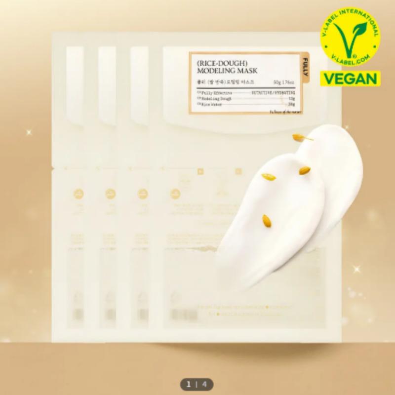 Fully Rice Dough Modeling Mask Pack 4pcs