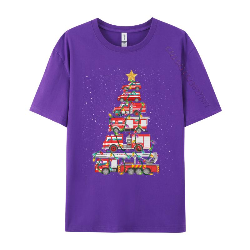 Zábavné Hasičský Strom Hasičské Auto Vánoce Veselé Vánoce Trička Mládež Rife Klasická Trička Bavlněná Trička