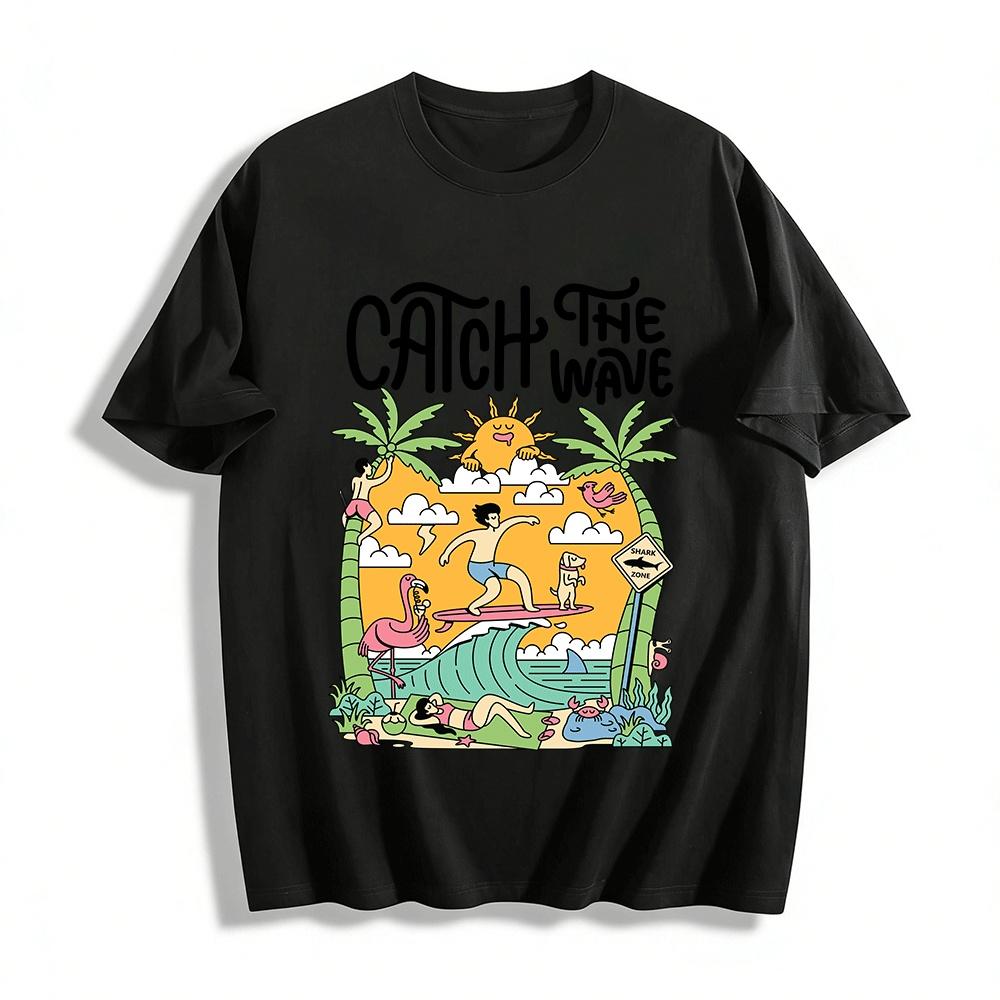 

TCatch The Wave Pure cotton T-shirt 6XL
