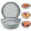 2Pcs Silicone Mould for Hot Air Fryer Foldable Air Fryer Silicone Pots Reusable Non-Stick Air Fryer Silicone Mould