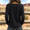 Women's Casual Long Sleeve Top V Neck Lightweight Pullover Loose Fit Soft Fabric Stylish Design with Frayed Trim Detail for Everyday Wear