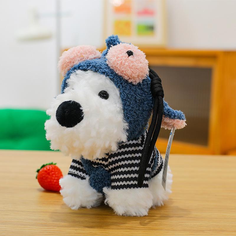 Variety West Highland Dog Plush Toy Cute Clothing Puppy Pendant Doll Bag Accessories Keychain