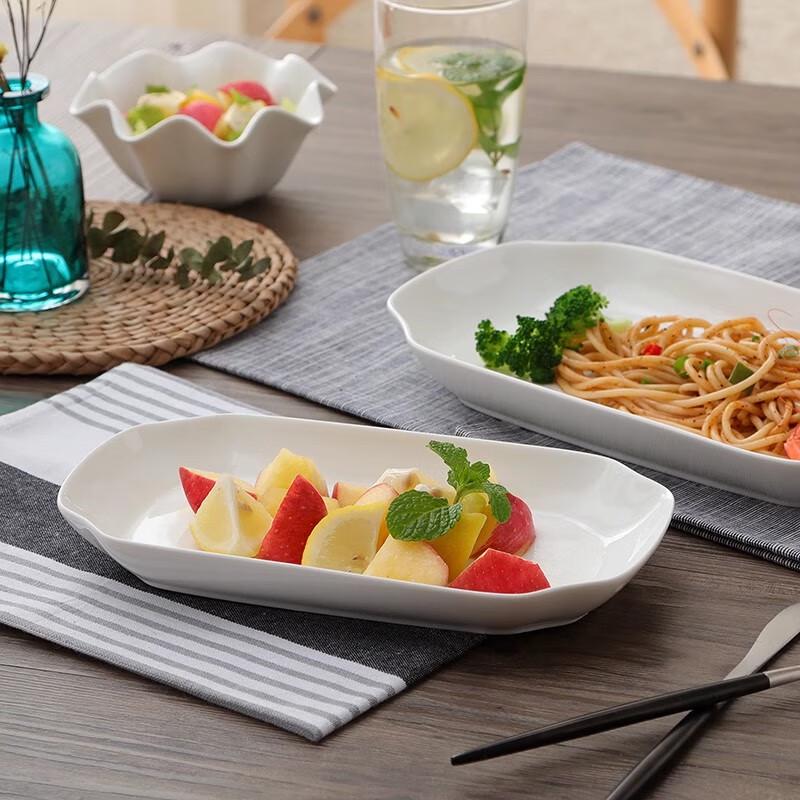 White Porcelain Ceramic Fish Plate