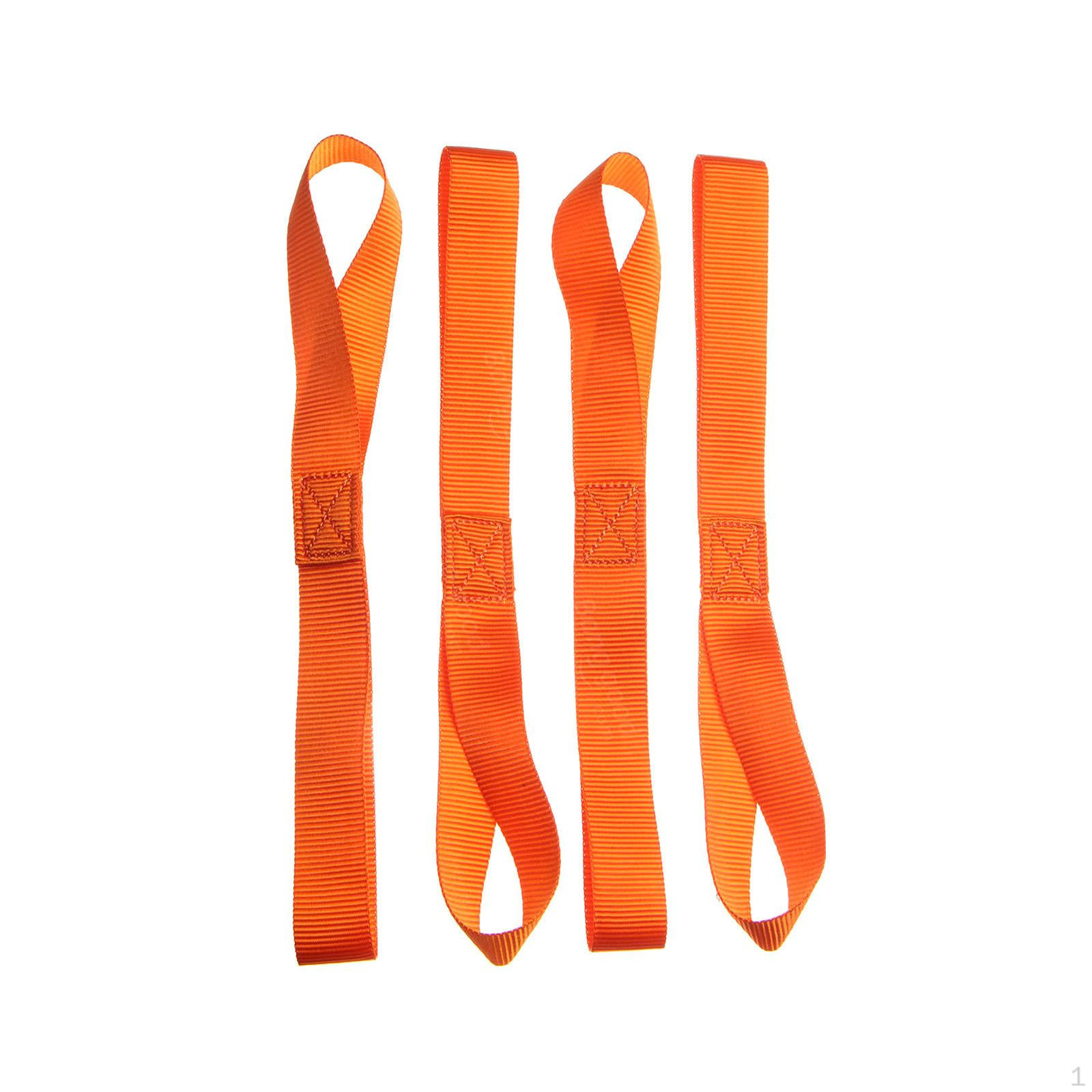 5 штук мягких петель ремней крепления 8800 фунтов (3992 кг) прочности на разрыв Нейлон усиленный Многоразовое использование Автомобиль orange 29.5cm