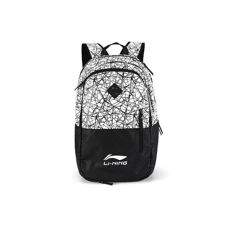 Li-Ning Fashion Casual Professional Badminton Sports Backpack Unisex Backpack Black White ABSQ388-2 Black White