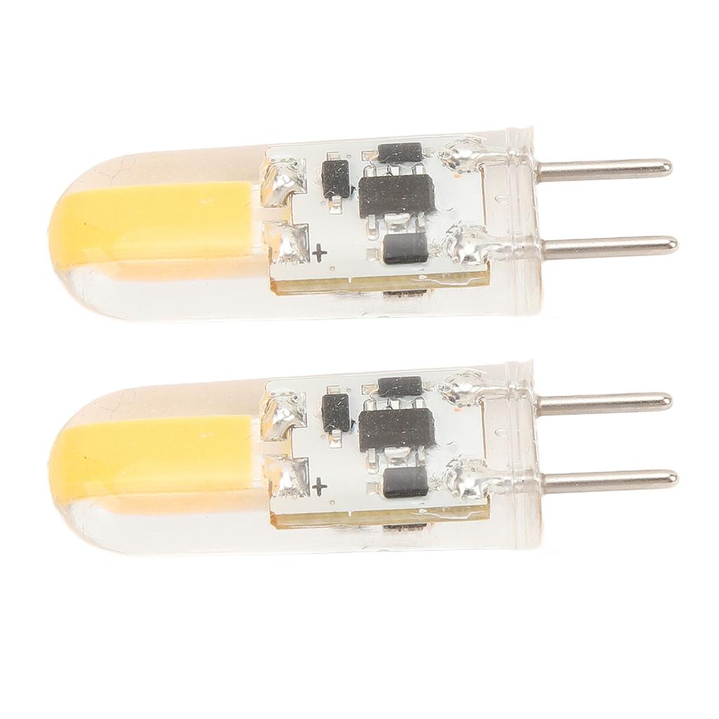 2PCS Silicone LED Light Bulb GY6.35 COB 1505 3W 12V 300LM for Cabinets Closets Outdoor Home Office