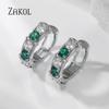 ZAKOL Cute Romantic Lovely Clear Stone Flower Convenient Simple Earrings Copper Cubic Zirconia For Women Party Jewelry EP2120