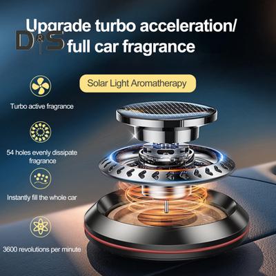 Soldriven billuftfräschare Långvarig doftdeodorant Aluminiumlegering Auto eterisk olja Aromaterapi Diffusor Bas Bilinteriörtillbehör
