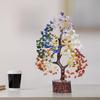 Chakra Crystals and Gemstones, Seven Chakra Crystal Tree Showpiece for Good Luck Home Decor Item Size Multicolor, 1 Piece