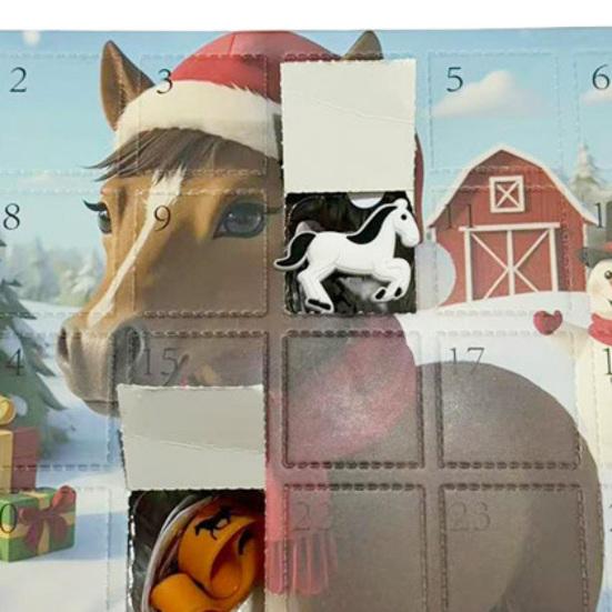 Christmas Advent Calendar 2025 24 Days Shark/Horse Countdown Calendar with 24 Collectible Figures Holiday Gifts