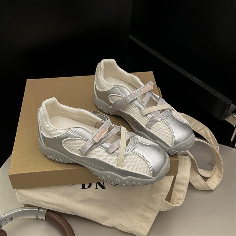 Sports Mary Jane Shoes Summer 2025 New Korean Version of Sports Forrest Gump Shoes Breathable Mesh Casual Versatile Women's Shoes