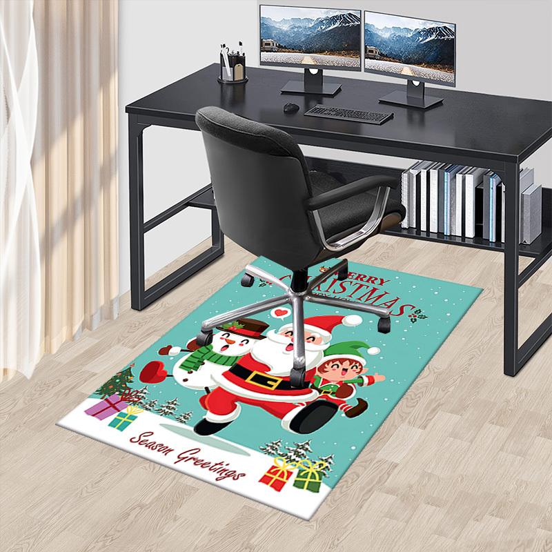

Christmas Anime Cartoon Design Chair Mat Non-Slip Carpet for Office Home Decoration Living Room Bedroom Game Room Dormitory Gift Season Greetings.R055 60cm by 90cm