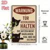 Metal Poster Wall Art Vintage Cat Attention Sign Country Style Home Decor Flat Hanging Plate