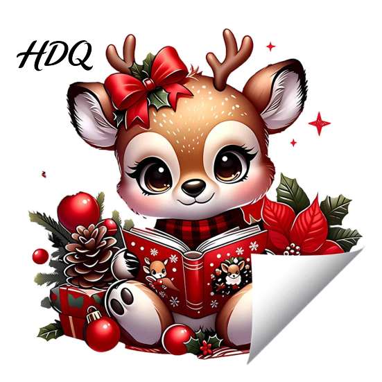Creative Seasonal Wall Murals Christmas Deer Sticker PVC Elk Decal for Glass Windows Holiday Winter Theme Stickers Home Decor Waterproof Removable