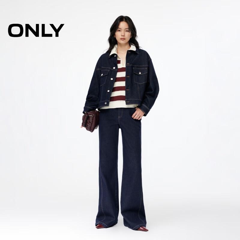 Only Women's V-Neck Striped Drop Shoulder Knit Sweater