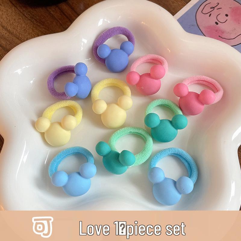 Soft Cartoon Elastic Hair Ties for Kids - Gentle, Non-Pulling Rubber Bands