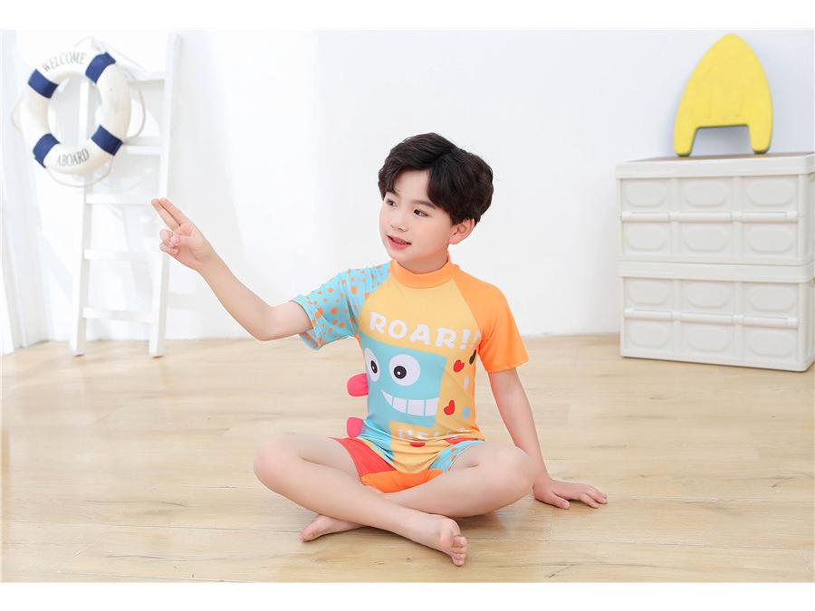 Girls' Surf Swimsuit Set with Cap