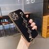 Flannel Love Chain iPhone17Pro Mobile Phone Case 15/16 Suitable for Apple 7p/8plus Wristband Protective Case