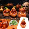 Halloween Pumpkin Resin Candy Jar Decorative Figurine for Home Table Centerpiece