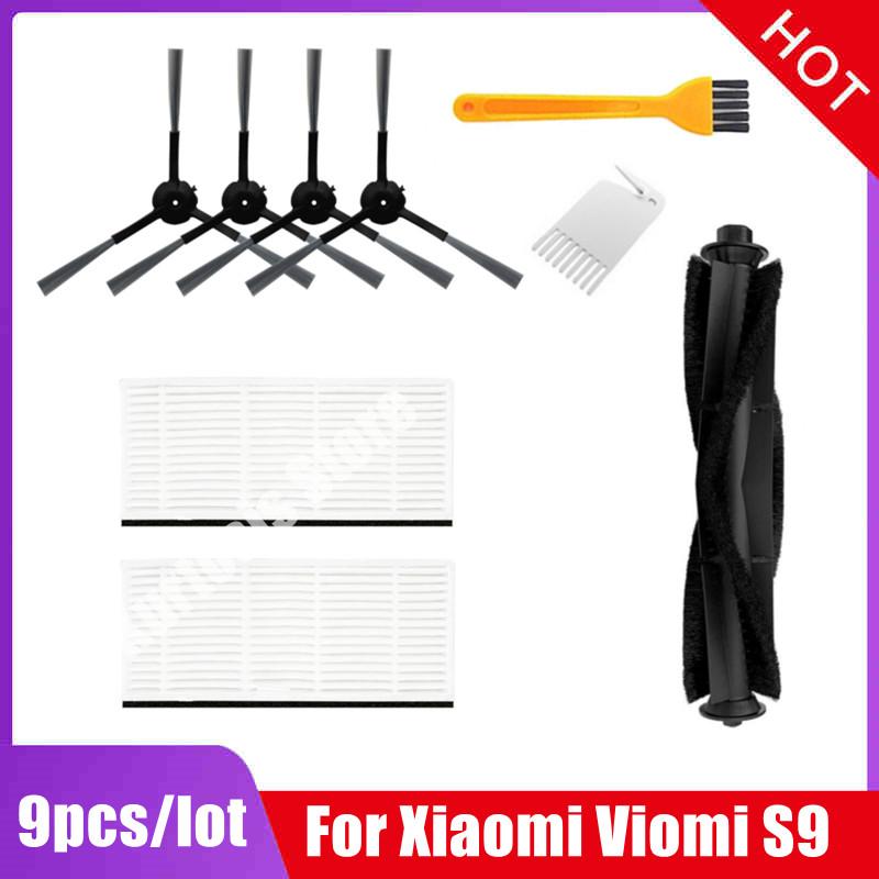 Haupt-Seitenbürste Hepa-Filter Staubbeutel Mopptücher Lappen Zubehör-Set für Xiaomi Viomi S9 Roboter-Staubsauger Ersatzteile