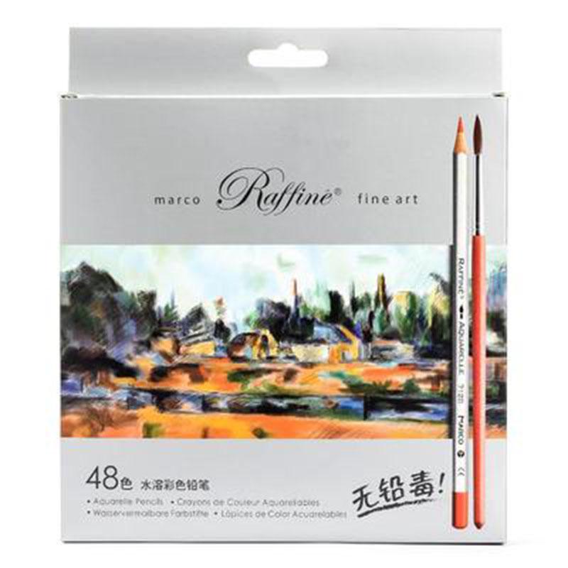 Marco 7120 Water-Soluble Colored Pencils: 48 or 72 Watercolor Options for Art and Painting.