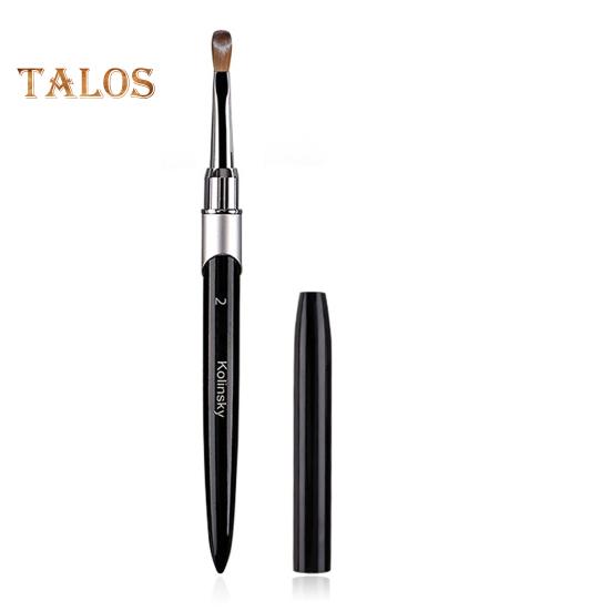 Nail Art Brush Metal Handle Soft Faux Mink Bristles Multifunctional UV Gel Carving Pen Professional Manicure Tool Nail Acrylic Liquid Powder