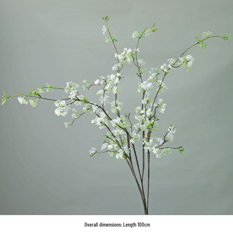 Artificial Silk Snow Willow Flower Arrangement for Indoor Decoration