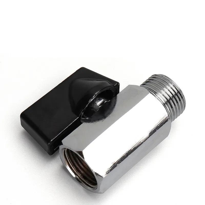 Air Compressor Water Gas Oil Shut Off Valve Brass Ball Valve BSP Threaded Black Mini Valve Male To Female