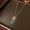 Women's Sweet Style Rainbow Diamond Pendant Necklace with Star & Moon Clavicle Chain