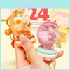 Charming Acrylic Cream Bear Floating Globe Keychain In Pink And Orange Colors