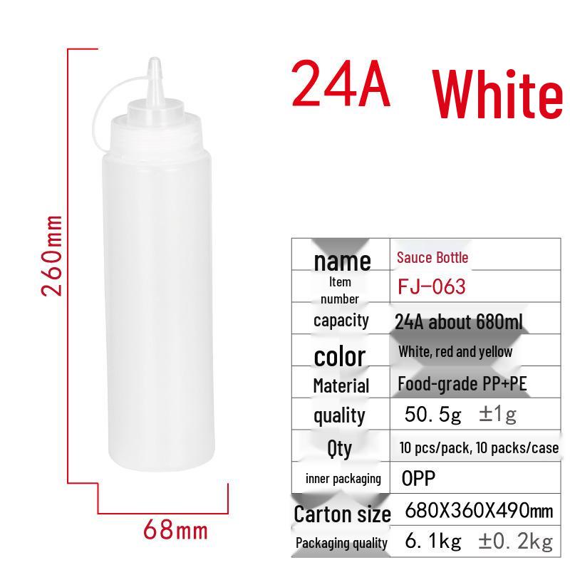 Single-Hole & Three-Hole Squeeze Sauce Bottle for Ketchup & Salad Dressing with Pointed Mouth