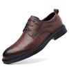 Leather Shoes Men's Summer 2025 Hollow Breathable Business Dress Casual Shoes Trend Hole Derby Shoes