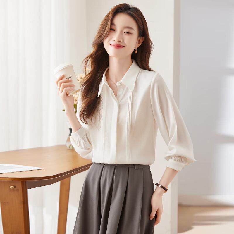 Elegant Long Sleeve Chiffon Blouse S